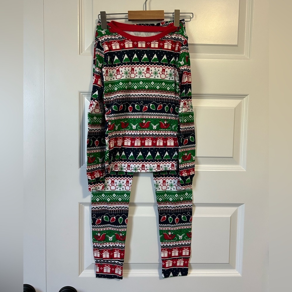 New Children’s Place Kids Pajama Set Christmas Holiday Festive Fair Isle Pattern - Picture 4 of 6